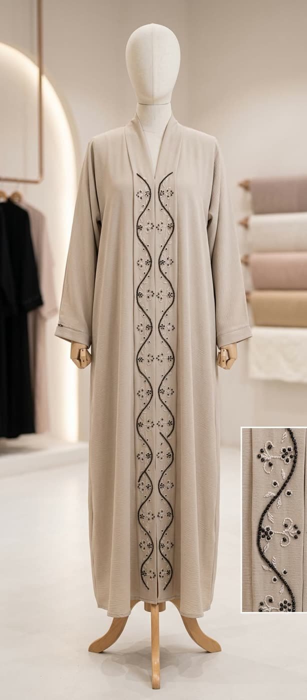 Stone Wave Abaya on a dress form